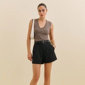 Reformation Mason Short Black - Size 4
